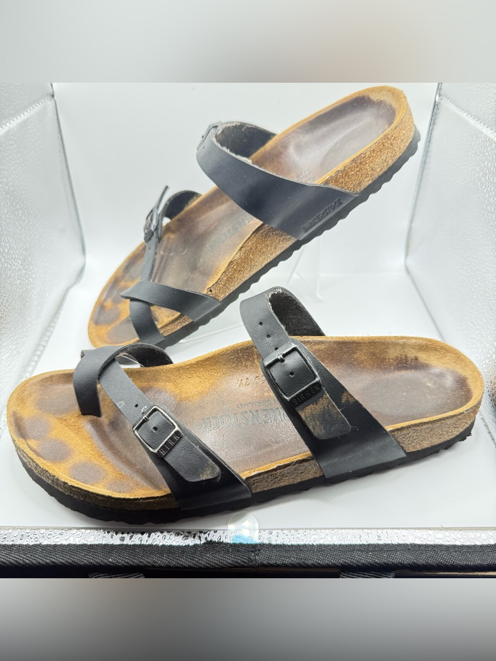 Birkenstock Mayari Black Birko-Flor Regular Width - Sz 40